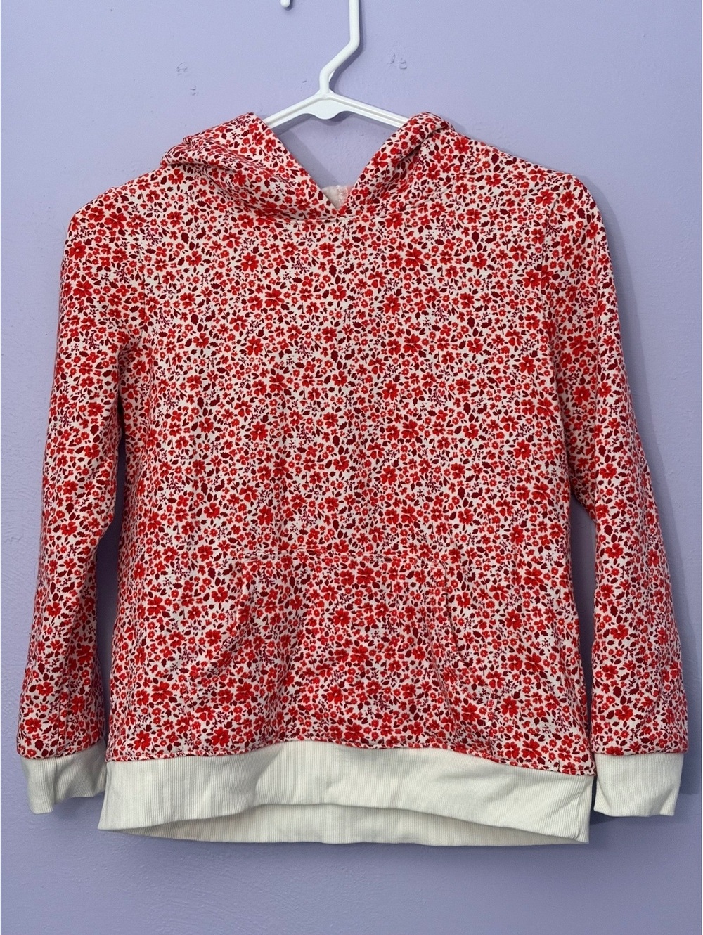 Fall Cat & Jack Girls' Floral Print Hoodie Size L (10/12)